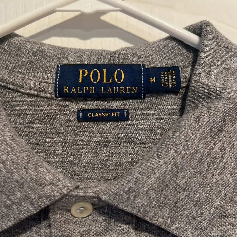 Polo by Ralph Lauren Classic Fit Medium Grey in a Pique textured like fabric